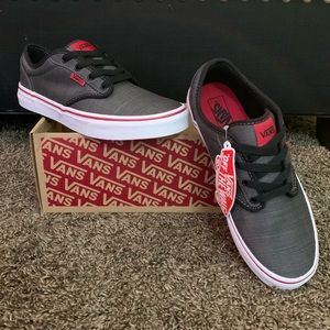 Vans Atwood Shoes - Black/Dark Gray, Red